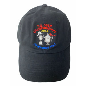 US Open Golf Hat Black Pinehurst No. 2 Baseball Cap USGA Member Adj Strap